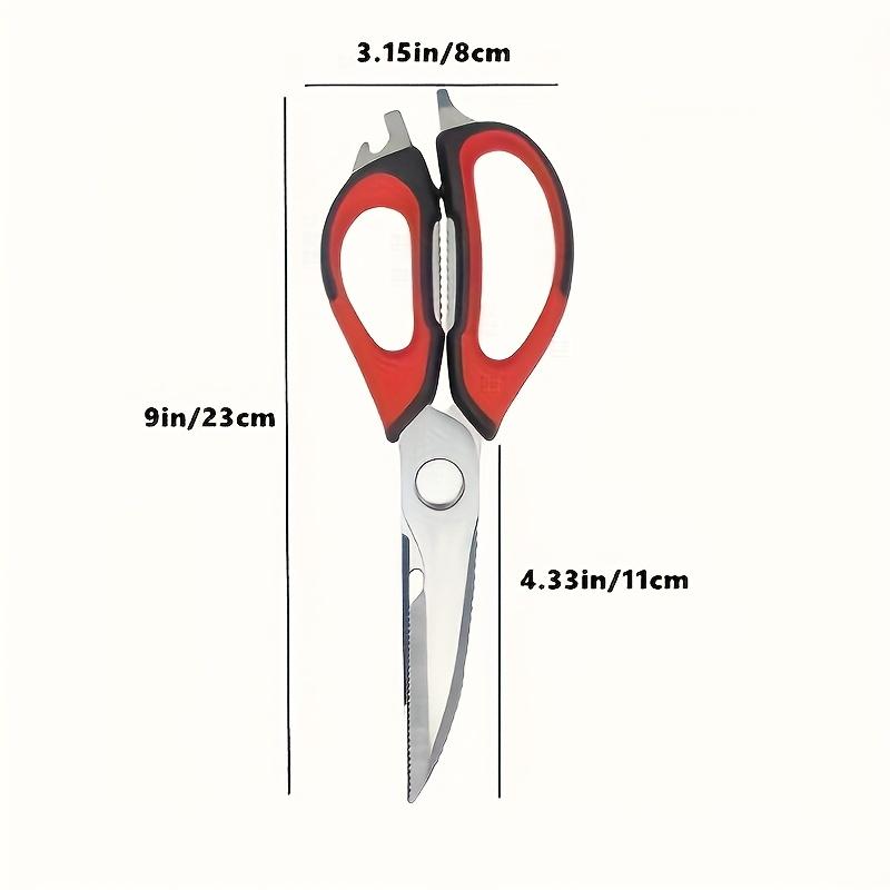 Multi-functional Kitchen Scissors With Magnetic Stand Stainless Steel Food Scissors, Suitable For Meat, Fish, Poultry, Ergonomic Handle