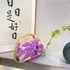 New Chinese style embroidered portable dinner bag, celebrity gentle temperament beaded messenger shell bag
