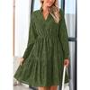 Spring Autumn Women's Hollow Out Long Sleeve Dress, European American Fashion Elegant Casual Dress