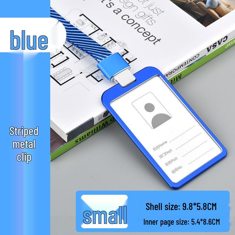 

Держатель для ID-карты из алюминиевого сплава с полосатым шнурком