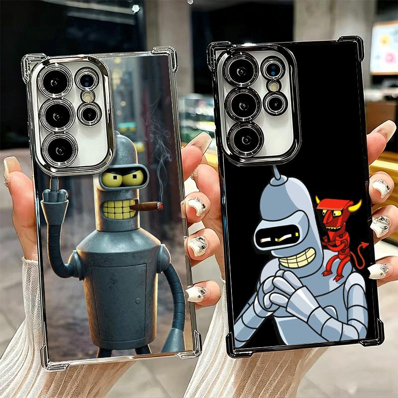 Cartoon Funny F-Futuramas Soft Phone Case For Samsung Galaxy S26 Ultra S25 Edge S24 FE S23 Plus S22 S21 + S20 Plating Anti-Fall