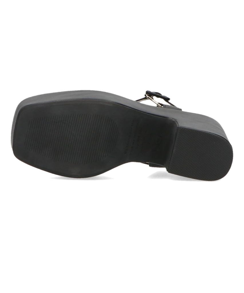 Square Thick Large Small Easy to Walk Cross Style 41209 BLACK cm cm [Oriental Traffic] Women's Sandals, Trendy, Toe, Sole, Size, Size, in, Simple,