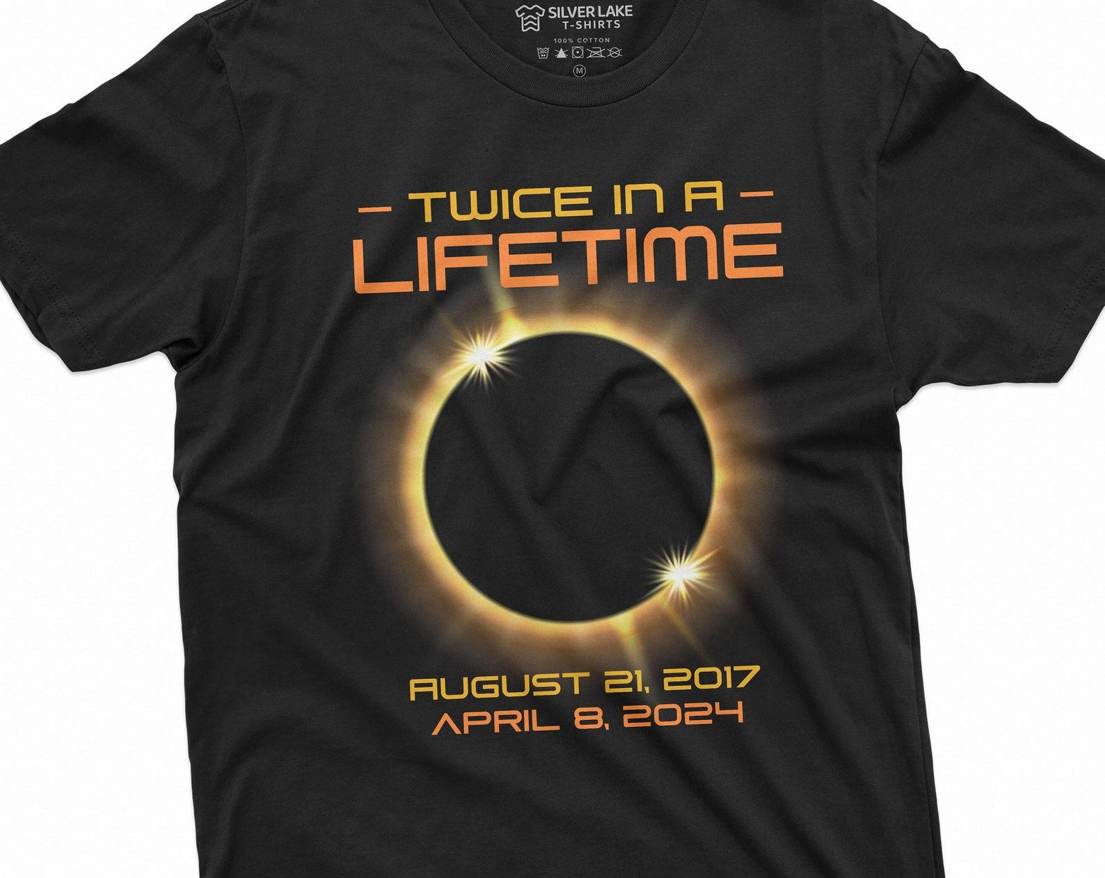 solar eclipse T-shirt Twice in a lifetime total Solar eclipse of April 8, 2024 Tee Shirt M