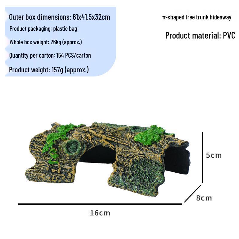 Sonnendeck & Kletterplattform für Schildkrötenbecken mit Steigung und Reptilienhöhlen-Ornament