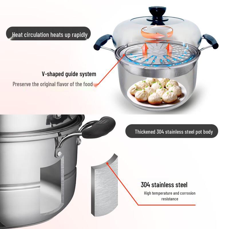 SUPOR 22cm 304 Stainless Steel Steamer