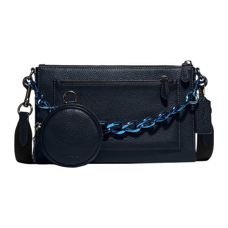 

Coach Holden 25 Chain Zip Closure Pebble Leather Shoulder Crossbody Bag Medium Women Bags Blue CE682-07V3L Basic Set (Bag+Dust Bag)