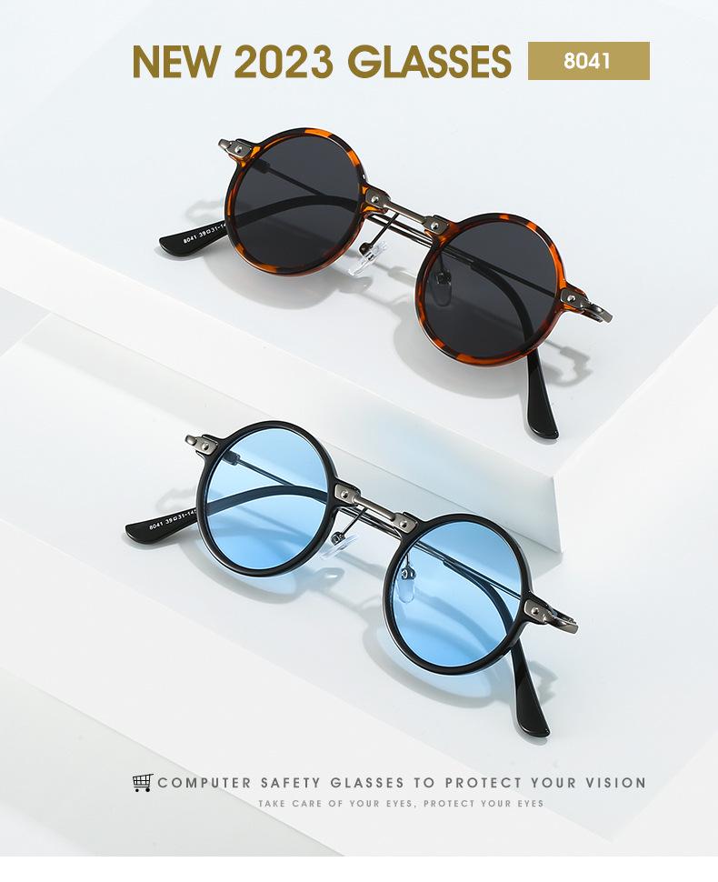 Óculos de Sol Redondos Steampunk Retrô Europeus e Americanos - Estilo Celebridade da Internet