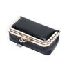 Portable Kiss Lock Coin Purse Exquisite Solid Color Leather Jewelry Bag Anti-lost Simple Small Item Bag Jewelry Storage