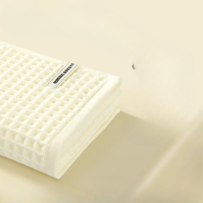 Antibacterial Pure Cotton Towel Bath Towel Waffle with Suspended Rope Gauze Three-piece Set of Cotton Bath Towel Absorb Water