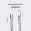 Double-Headed Russian Style Steel Cuticle Pusher for Nail Art and Manicure Pre-Treatment