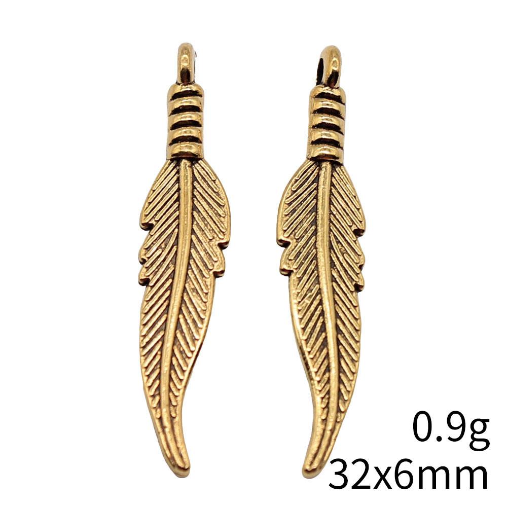 NewArrivals Charms Jewerly Making Feathers Leaf Charms Pendant Ornaments For Home Car Pendant