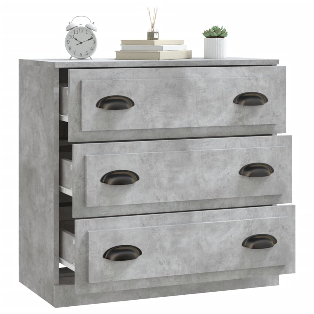 Sideboard Concrete Grey 70 x 35.5 x 67.5 cm Engineered Wood