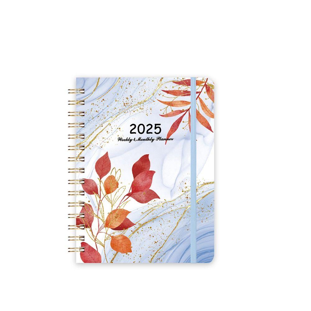 Monthly Flowers Diary Notebook Weekly Plan A5 Schedule  Planner 2025 English Agenda Book  Agenda