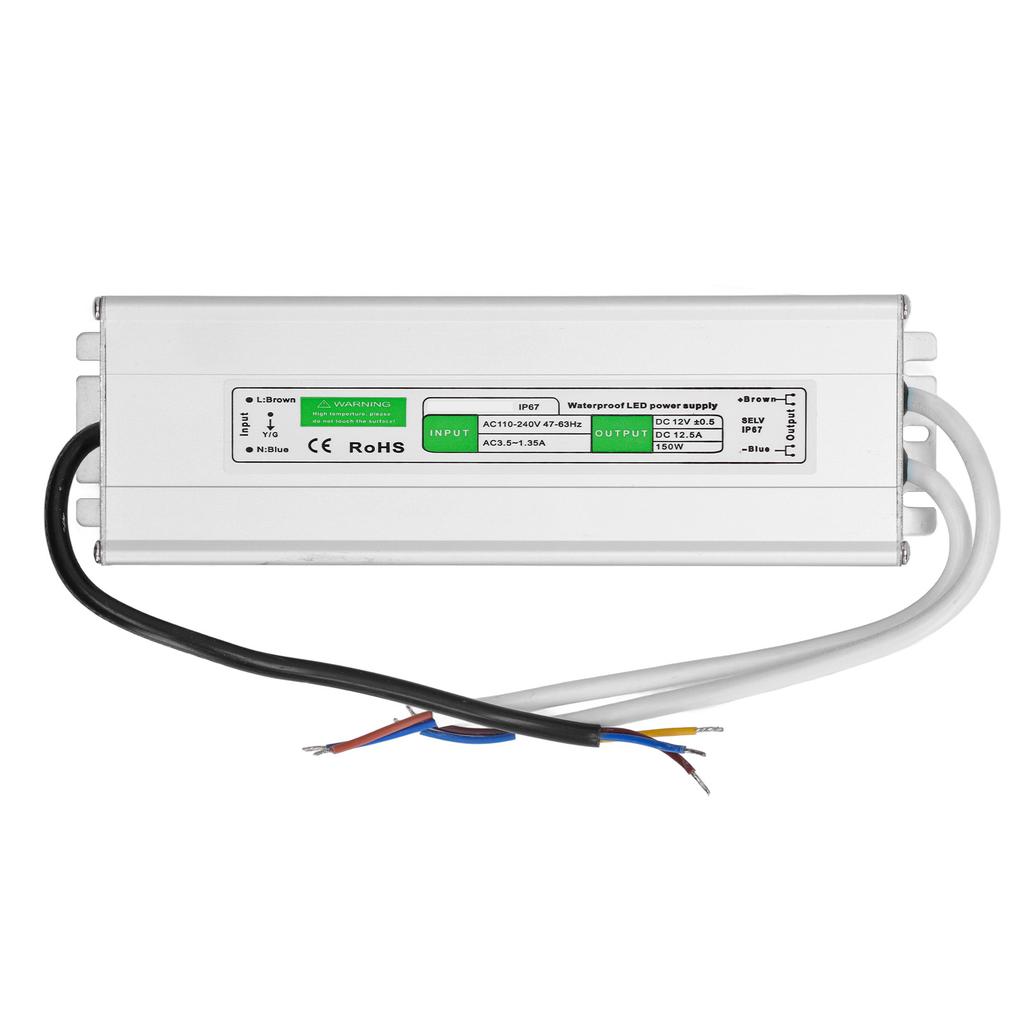 LED Power Transformer IP67 Waterproof Short Circuit Protection LED Driver AC 110V‑240V 150W