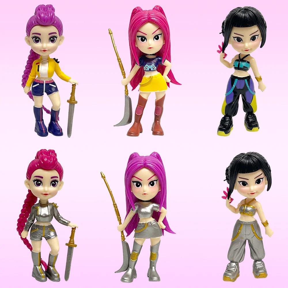 / Kpop Devil Hunter Rumi Zoe Mira Anime Polyvinyl Chloride Character Collection Desktop Trinkets Childrens Gift Collectibles
