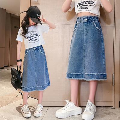 Girls Denim Skirt Spring Summer Children Fashion