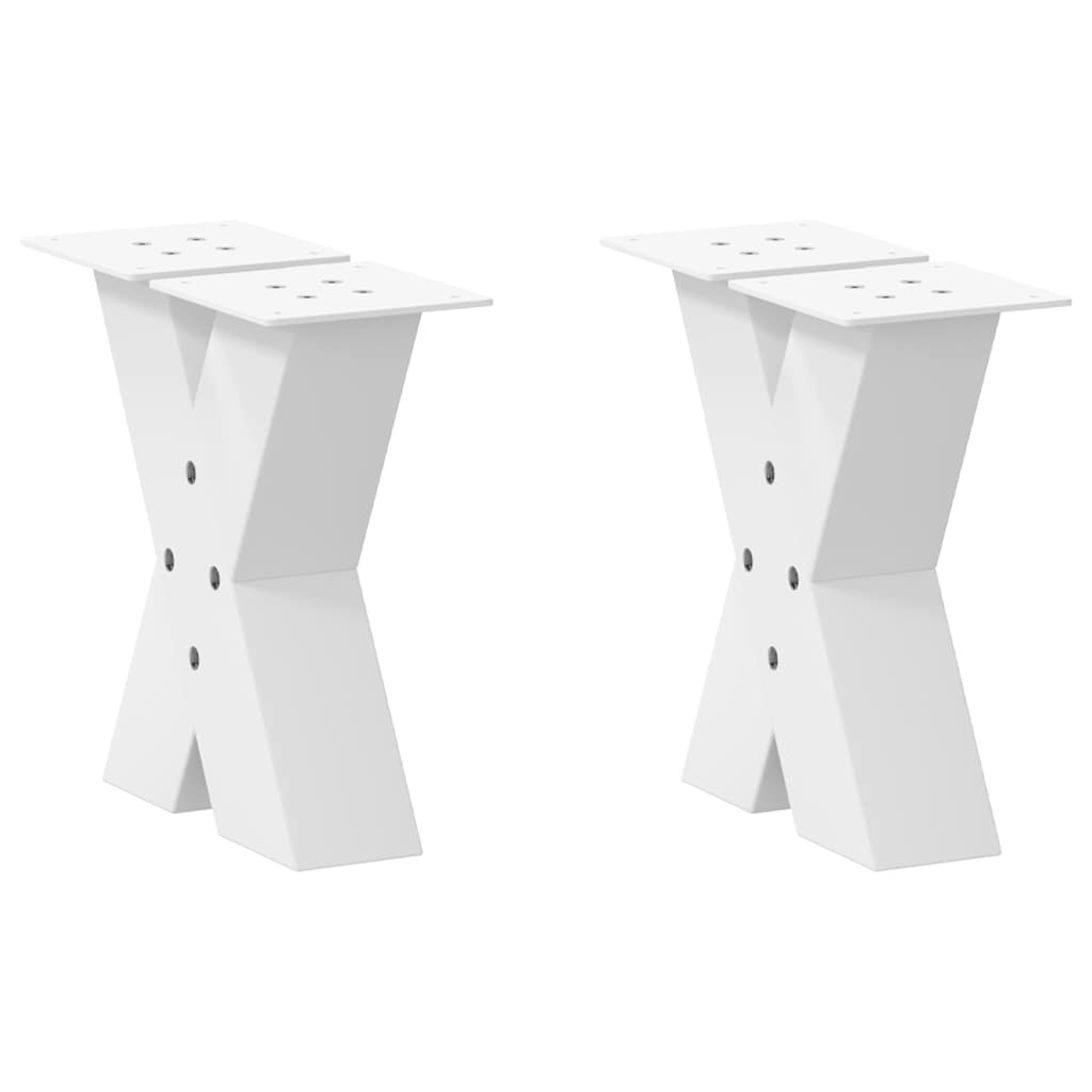 Vidaxl Nogi Do Stolika Kawowego, 2 Szt., Białe, 40X(30-31) Cm, Stal