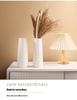 Retro White Ceramic Flower Vase – Creative Ornament for Living Room or Dining Table, Perfect for Hydroponic and Fresh Flowers with a High-End Feel.
