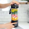Type C Charging Portable Drink Cup, 700ml Personal Juicer Mixer with Carry Loop, Auto and Pulse Use for Travel Drinks
