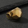Bijoux en acier titane moulé, bague en acier inoxydable simple personnalité coupe brillante multi-facettes bijoux pour hommes