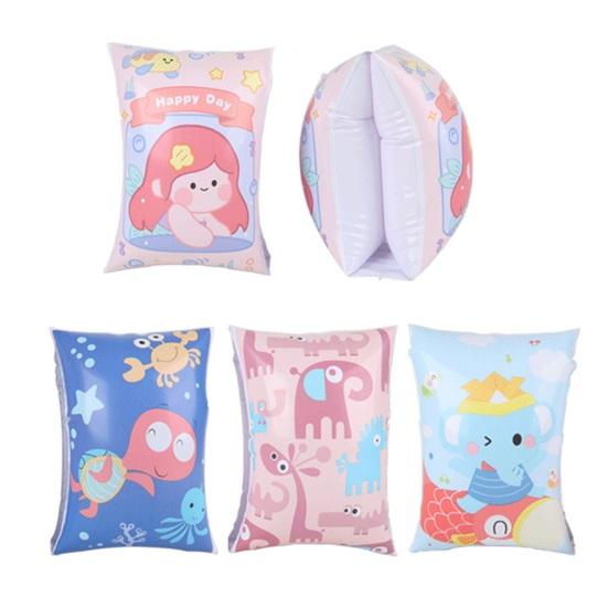 1 Pair Kids Swim Arm Floaties Dual Airbags Inflatable Swimming Armbands Professional Adults Kids Swimming Learner Aid Accessories