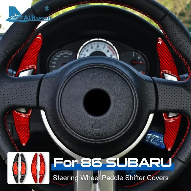 Hard Dry Carbon Fiber For Subaru XV BRZ Forester Impreza Outback Legacy Toyota 86 Steering Wheel Paddle Shifter Sticker
