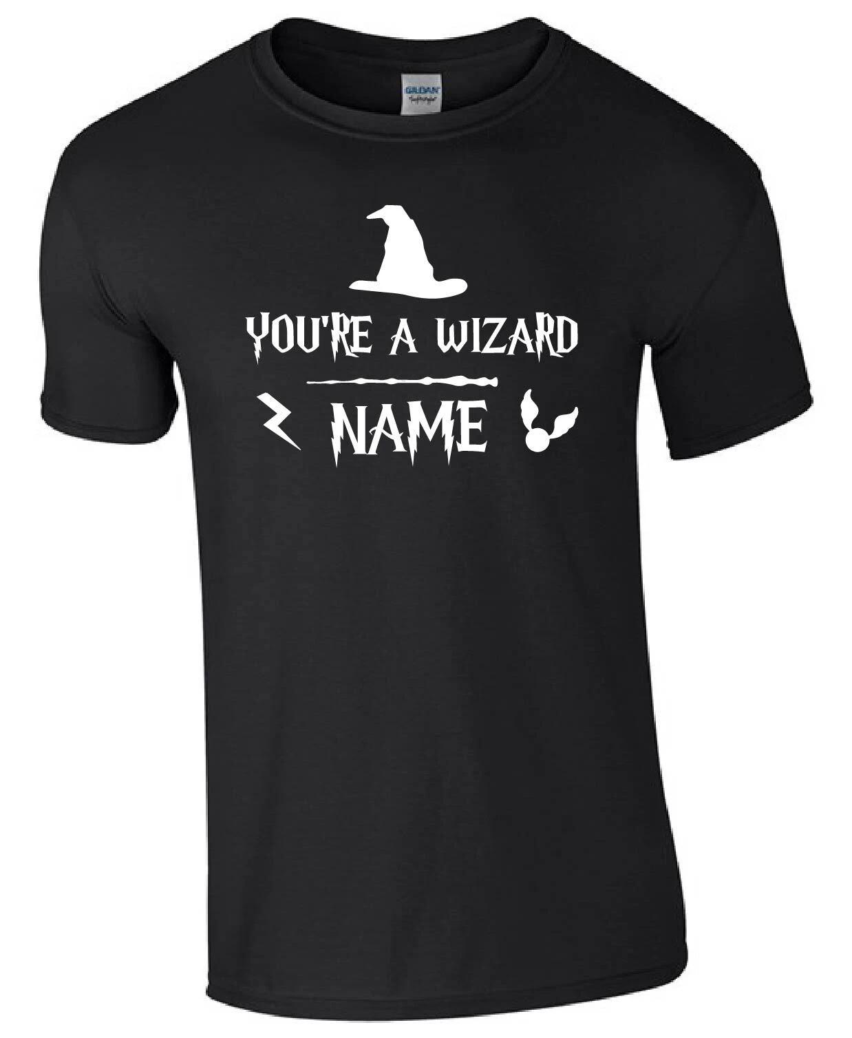 You re A Wizard Personalised kids/adults Top T-shirt Harry Potter Inspired S