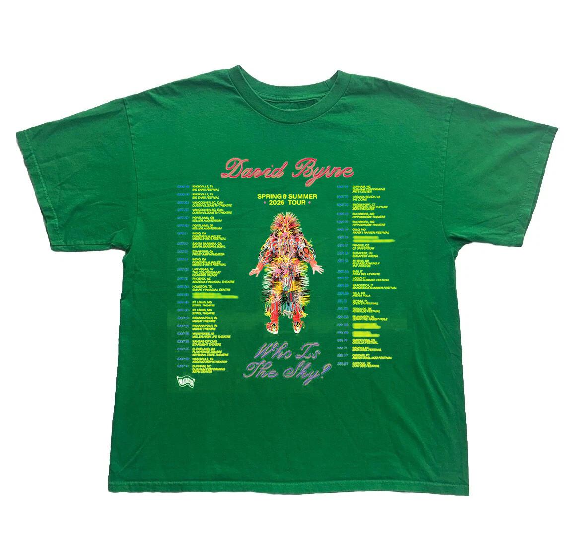 David Byrne 2026 North American Tour Spring T Shirt Full Size S-5XL S разноцветный