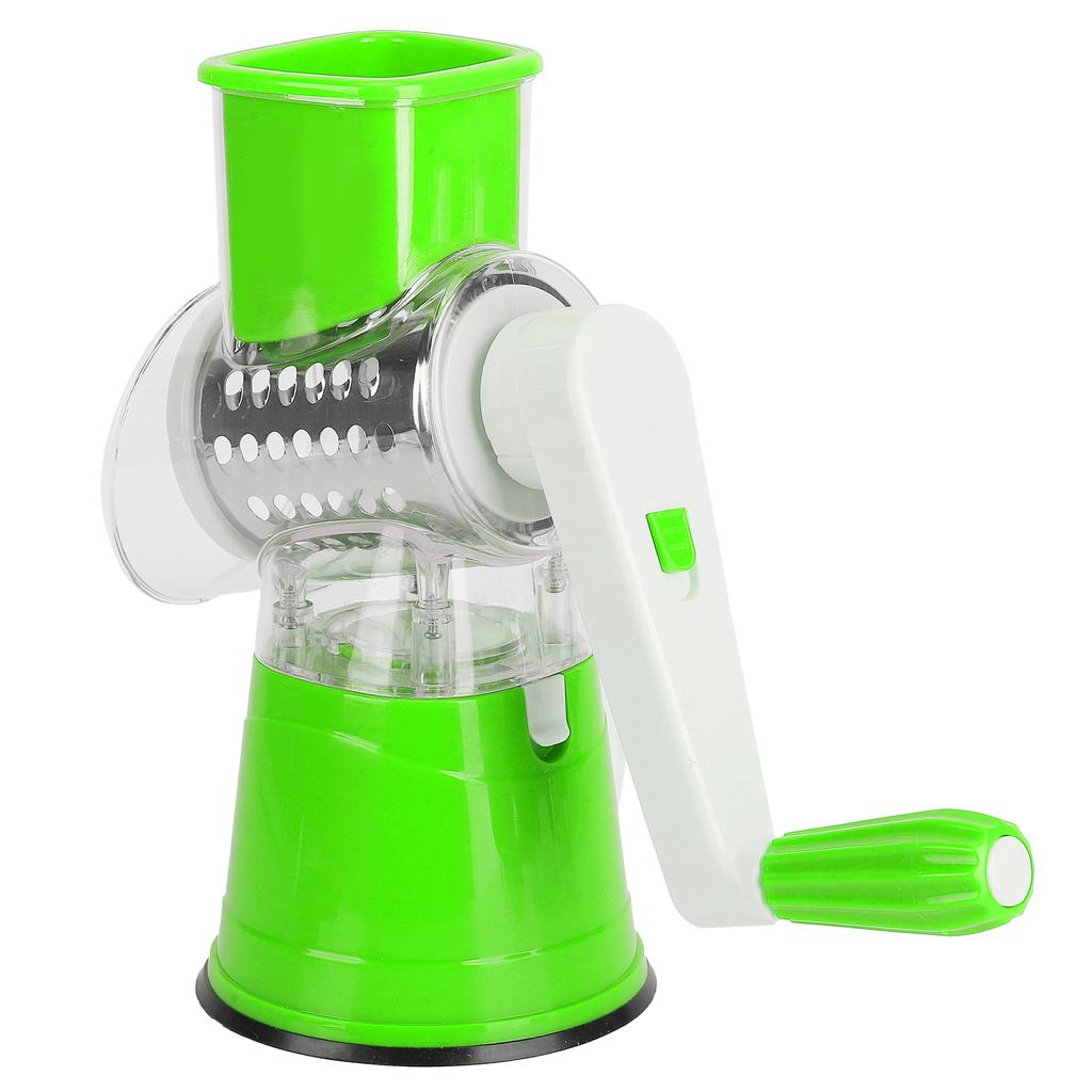 Hand Crank Vegetable Cutter Rotatable Fruit Grater Shredder Cutter Kitchen Accessory for HomeGreen