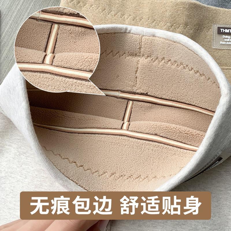 Fleece and thickened leggings for women to wear in autumn and winter, new high-waisted, thin and warm, large-size thickened pure cotton trousers