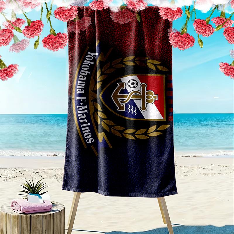 Yokohama F·Marinos Print Beach Towel, Large Soft Quick Dry Towel for Beach Camping Swimming