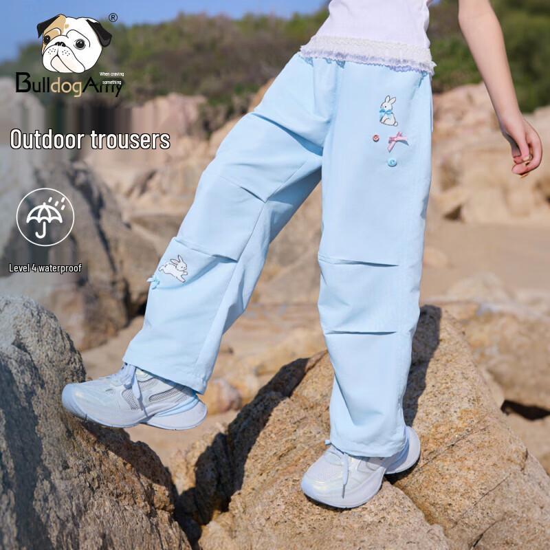 CHANZUIGOU Girls  Outdoor Waterproof Cargo Pants 130 cm