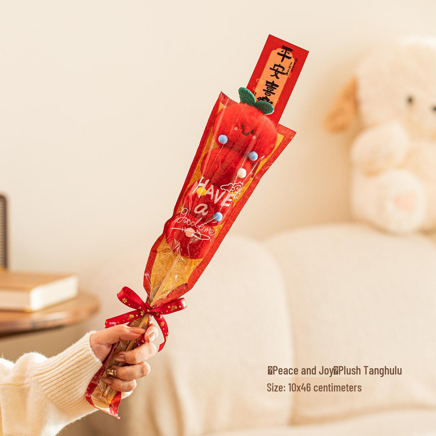 

2026 Year of the Horse Spring Festival Tanghulu Plush Ornaments - New Year Desktop Decorations