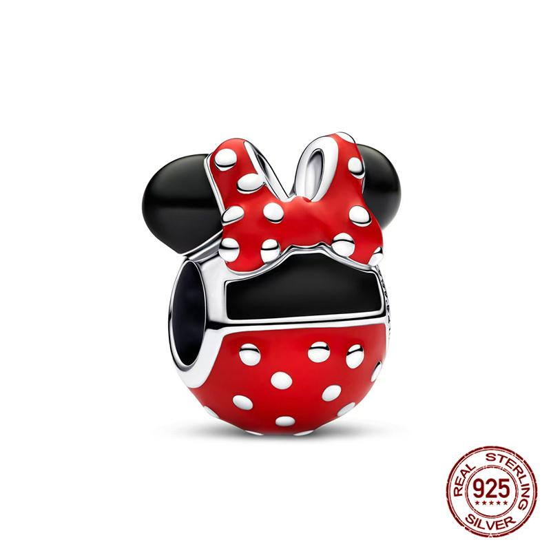 New  Mickey Minnie Beaded Marvel Lron Man Charms Plata De Leyoriginales Fit Bracelet Diy Jewelry Making Women'S Gift