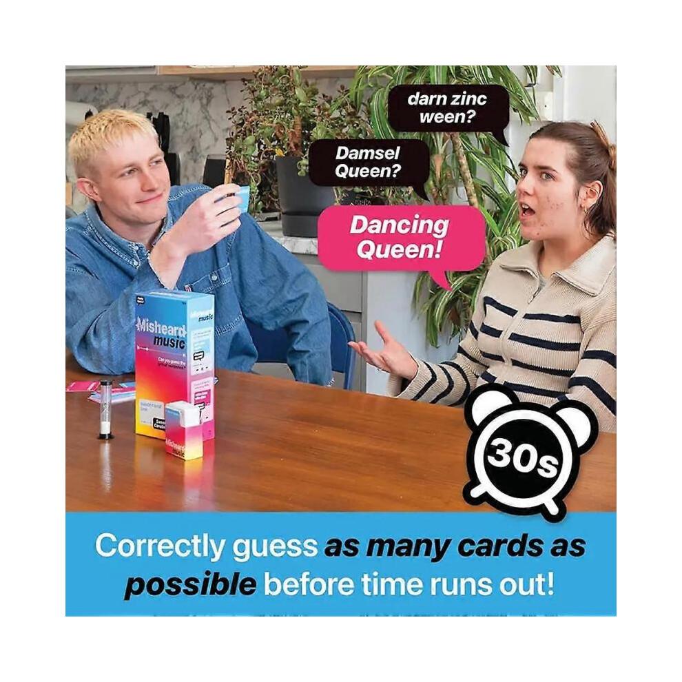 Misheard Music Party Game - Guess The Song or Artist with Lyrical Nonsense Cards, Fast-Paced Card Game for Karaoke & Party Entertainment
