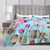Littlest Pet Shop Warm Soft Blanket  Travel Office Plush Throw Blanket Novelty Couch Bed Flannel Bedspread Sofa Bed Cover