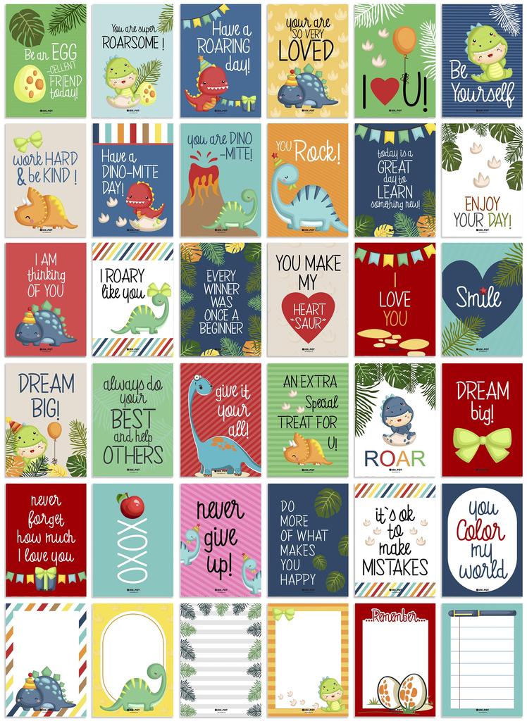 Inkdotpot Lunch Box Notes For Adults Teens, Motivation Inspiration Affirmation Cards, Pack of 36, Unique Assorted Designs (Mermaid