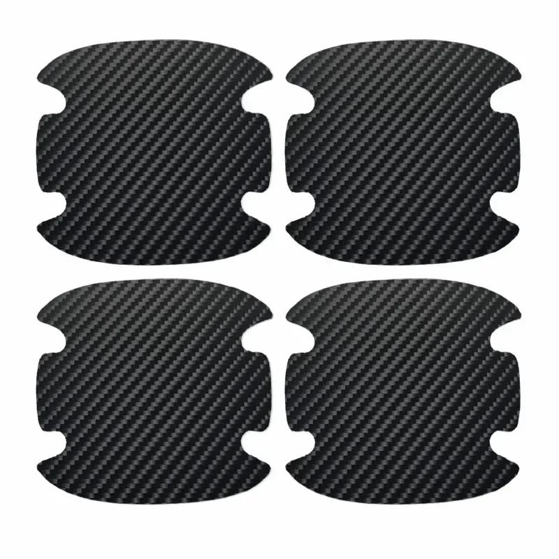 4pcs Car Door Handle Sticker Carbon Fiber Scratches Resistan For Skoda Octavia 2 3 Fabia Kamiq Kapoq Kodiaq Rapid SCALA Superb 3
