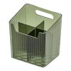 Bathroom Mirror Cabinet Organizer Wall Mounted Makeup Divided Storage Box Transparent