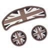 3Pcs Union Jack Car Cup Coffee Cushion Storage Auto Non-slip Mat Pad Accessories For Mini Cooper Clubman F55 F56 F60 F54 F57