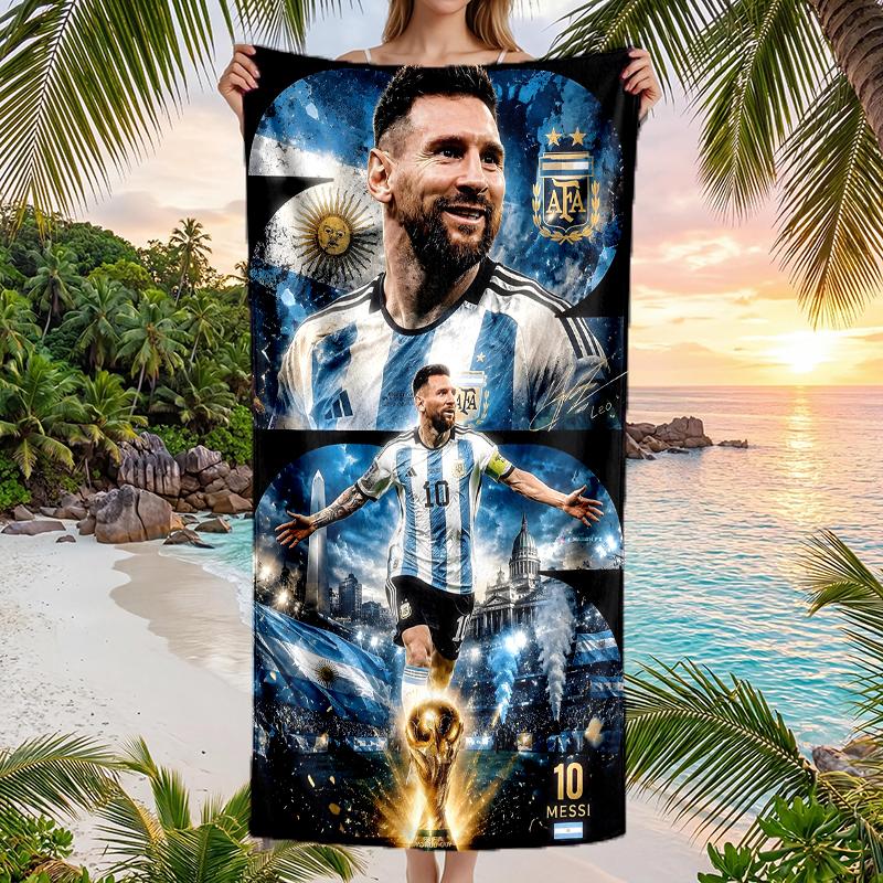 Great Soccer Player Fashion Beach Towel: Ideal for Summer Adventures Soft, absorbent and quick drying suitable for swimming and bathing