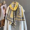 Winter Soft Warm Cashmere Scarves Shawl Thicken Tassel Blanket Scarf Fashion Print Design Women Man Scarf Echarpe Poncho Stole