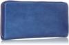 Baggy Port Long Wallet, Indigo-Dyed Leather, ZYS097 BL, Blue