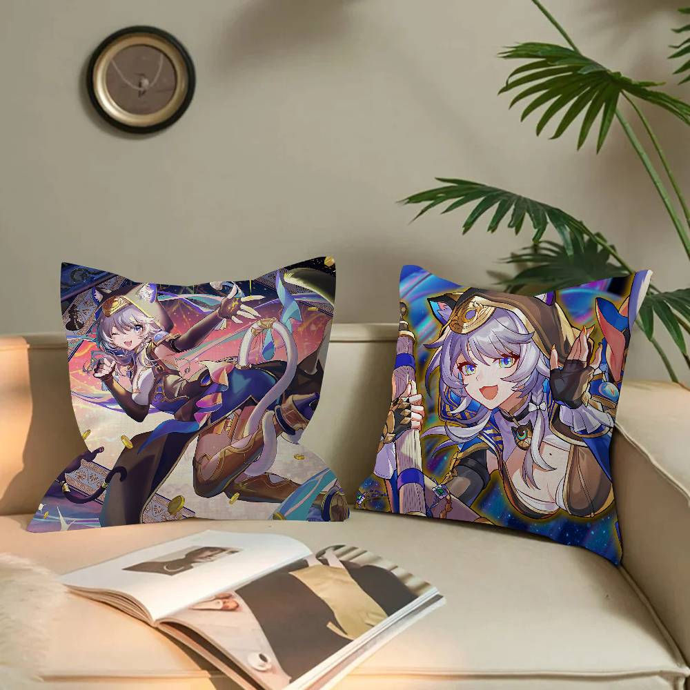 game Honkai Star Rail Cipher Pillow Cushion Cover Pillowcase Living Room Sofa Home Decor Customized