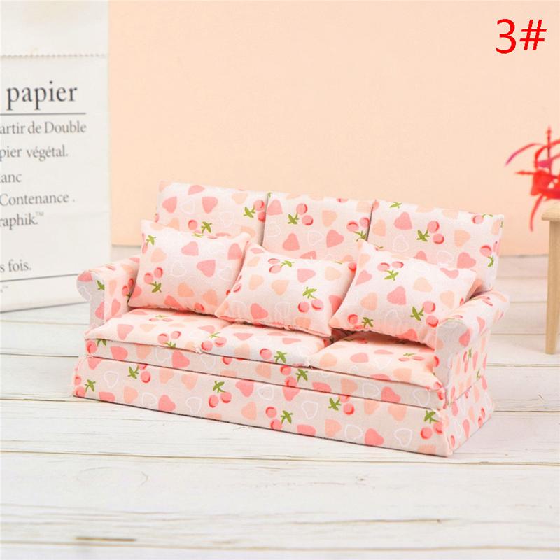 Mini Cute Sofa Pillows For Dolls Children Simulation Dollhouse Furniture Toys 1:12 Miniature Doll House