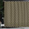 Gold Black Art Deco Pattern Shower Curtain Geometric Design Linen160X180