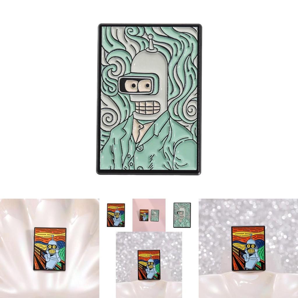 Unique Winter 2024 Cartoon Character Brooch In Durable Alloy With Trendy Design Elements