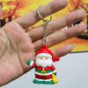 Cartoon Weihnachts Silikon Schlüsselanhänger Nikolaus Rentier Schneemann Formen Langlebige Taschendekoration für Weihnachtsgeschenke Tägliche Nutzung