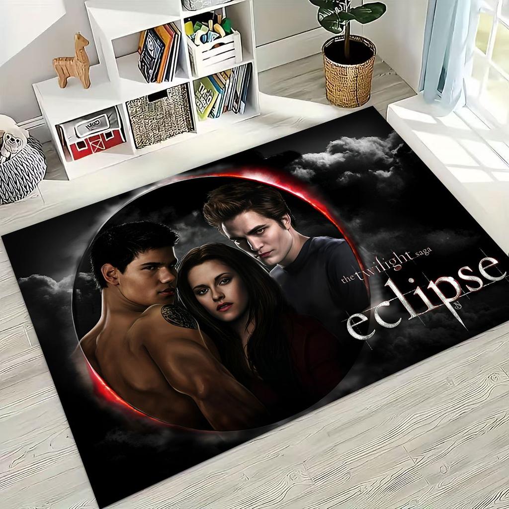 New Twilight Saga Isabella Edward Art Rug for Bedroom Living Room Sofa Home Doormat Decor, Large Kids Non-slip Floor Mat