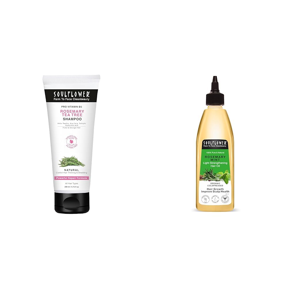 

Soulflower Rosemary Shampoo For Hair Growth Rosemary Mint Hair Oil